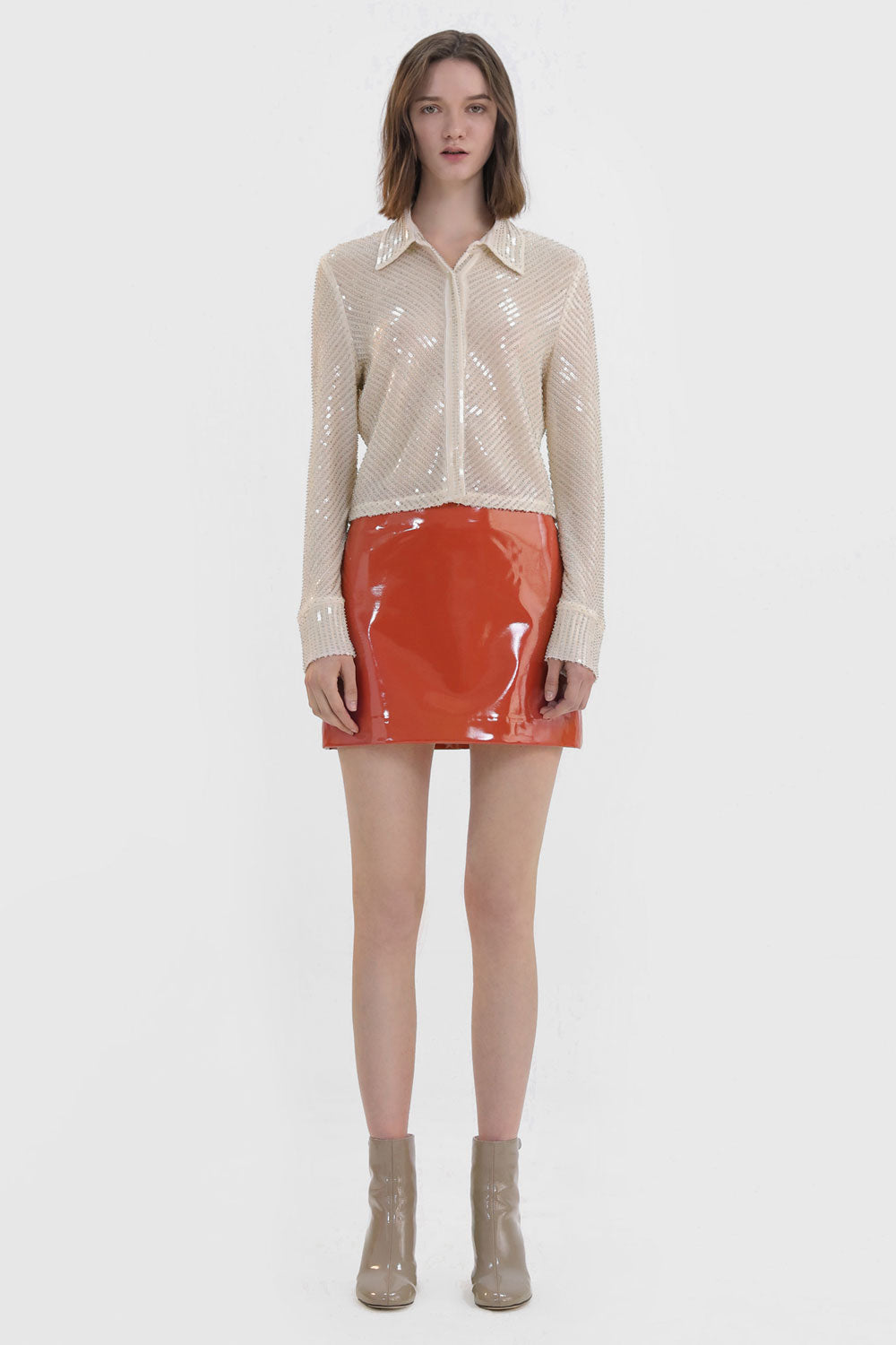 Patent Faux Leather Skirt