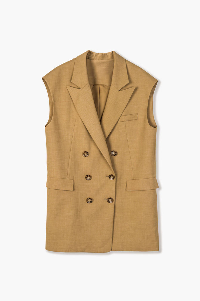Double Breasted Sleeveless Vest