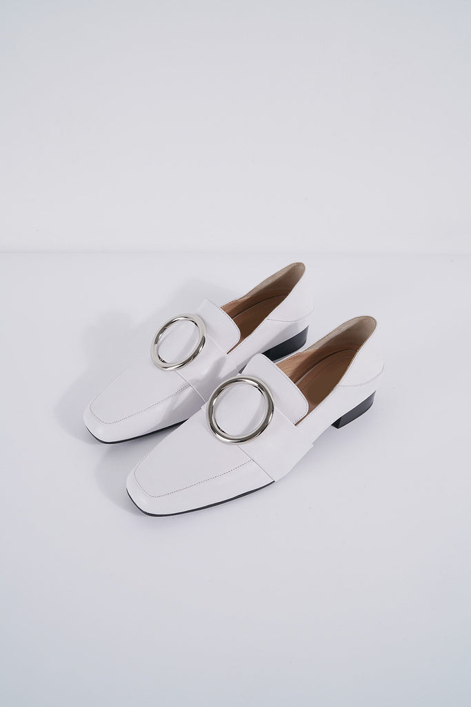 Buckle Leather Loafers