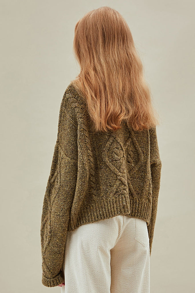 Cable Knit Crop Sweater