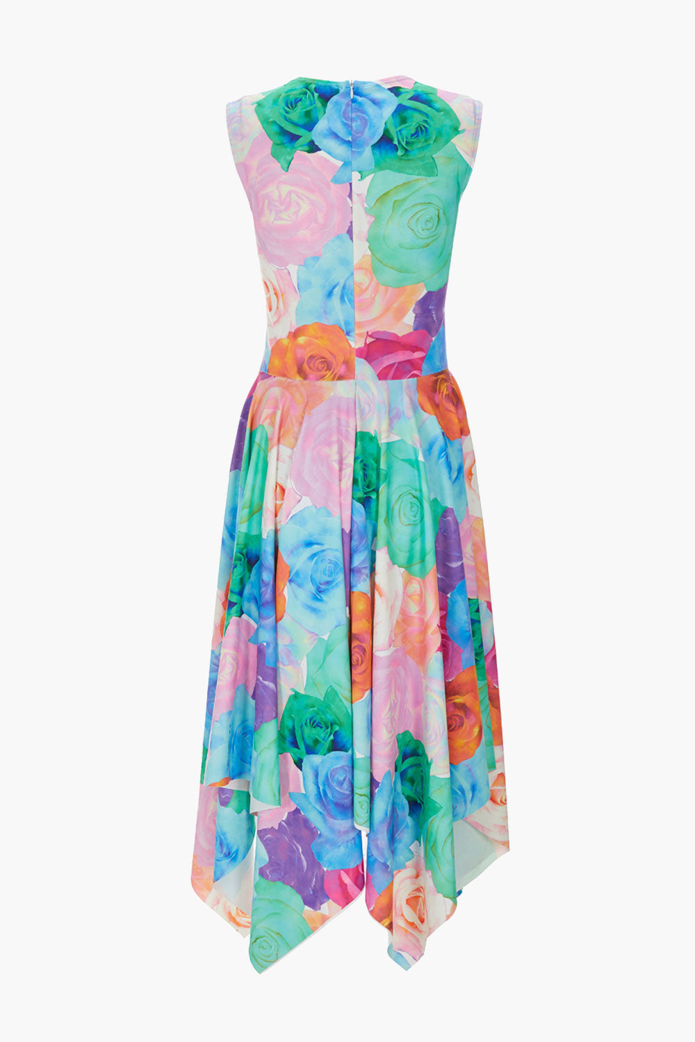 Rose Print Ruffle Dress