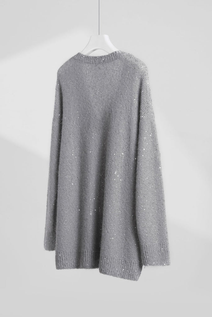 Sequined V-Neck Sweater