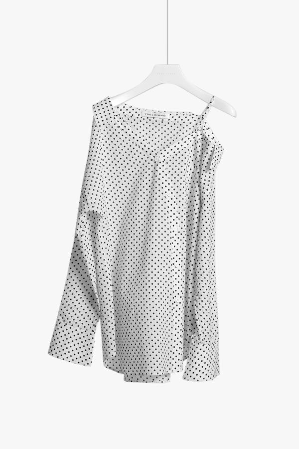 Polka Dots Off-Shoulder Shirt