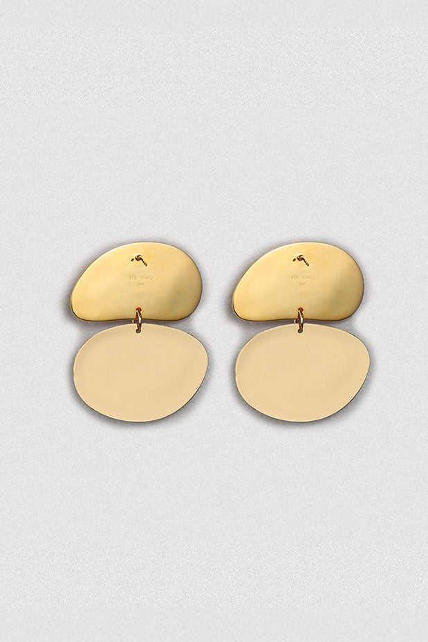 Asymmetrical Mirror Egg Earrings