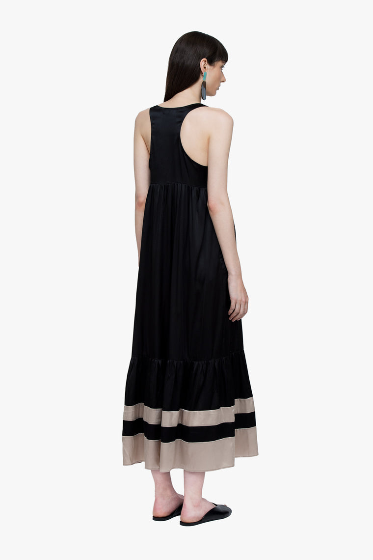 Silk Ruffle Midi Dress