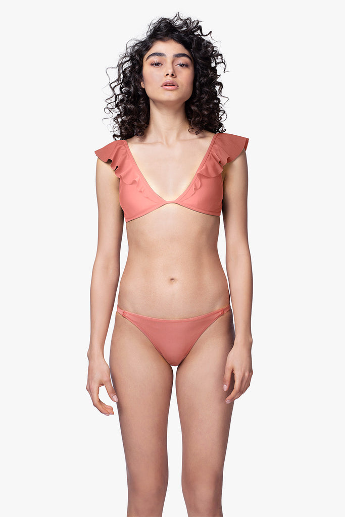 Coral Pink Bikini Bottom